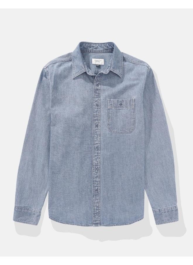 American Eagle - AE Denim Button-Up Shirt - Image 1