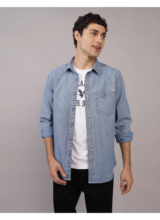American Eagle - AE Denim Button-Up Shirt - Image 1