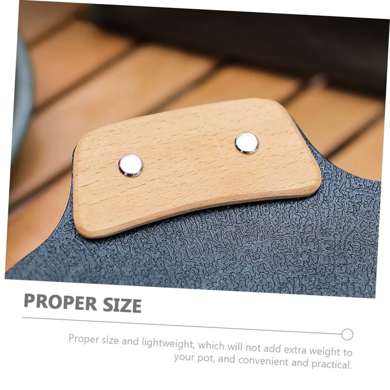 Heat Resistant Wooden Pan Handle Covers 29cm For BBQs And Camping - Image 4