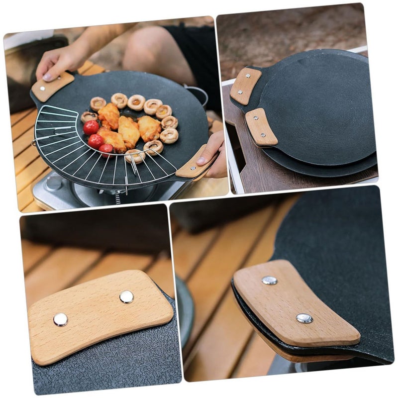 Heat Resistant Wooden Pan Handle Covers 29cm For BBQs And Camping - Image 5