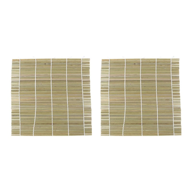 Sushi Rolling Mats 2 Pack 24x24cm Non Stick Bamboo Sushi Making Pads For Homemade Japanese - Image 2