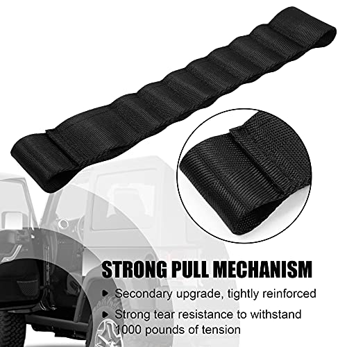 VOFONO 2PCS Auto Nylon Replacement Door Straps Updated Heavy Duty Strong Adjustable Door Limiting Check Strap Load 1000 Lb Fit for Jeep Wrangler TJ JK JL CJ JKU YJ JLU,Jeep Wrangler Accessories - Image 3