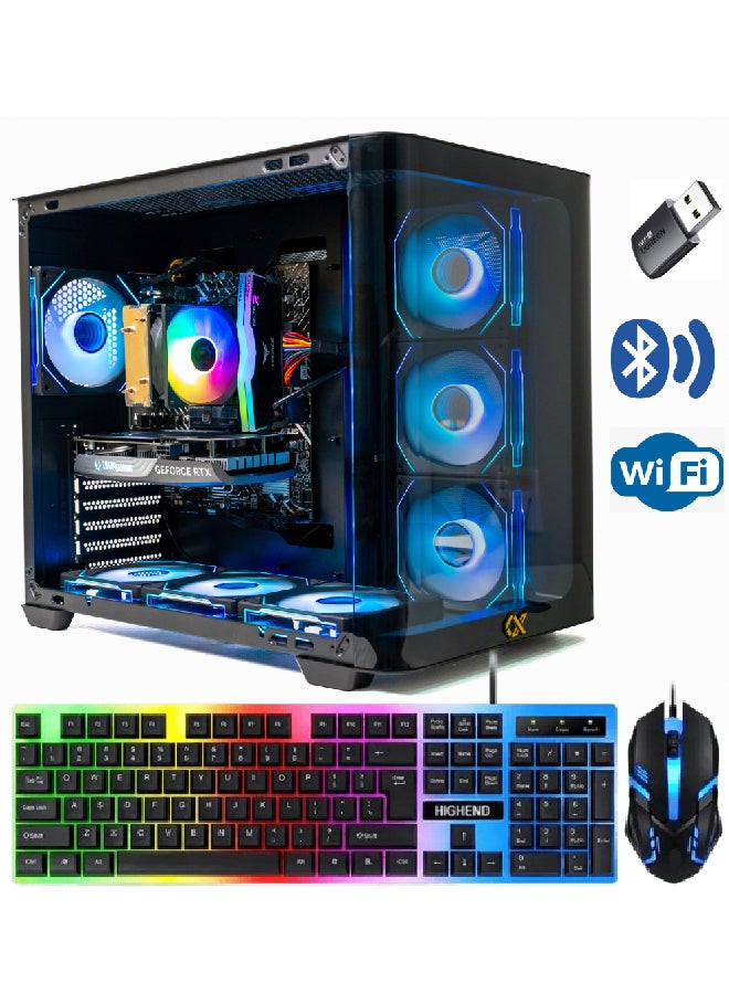 Setup Master Pro Gaming PC With Intel Core i5-14400F Processor/32GB DDR5 RAM/1TB SSD/8GB Nvidia GeForce RTX 5060 Graphics/Windows 11 Pro+ Mouse + Keyboard and Wireless Card Black - Image 1