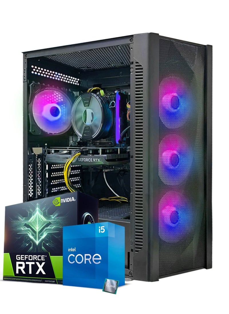 Truenort Gaming PC, Intel Core i5-12400F, RTX 3050, 16GB RAM, 1TB SSD,Air Cooler 120mm,Window 11 Pro, Black Case  - Image 1