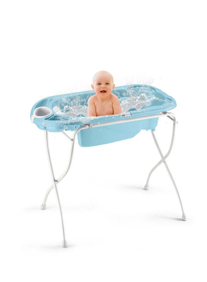 cam Baby Bath Tub Universal Stand - White - Made In Italy  Lightweight And Easy To Store - Convenient, Comfortable And Safe - Best For Newborns Up To 10 Kg/21 Lbs 4 Wheels - Image 3