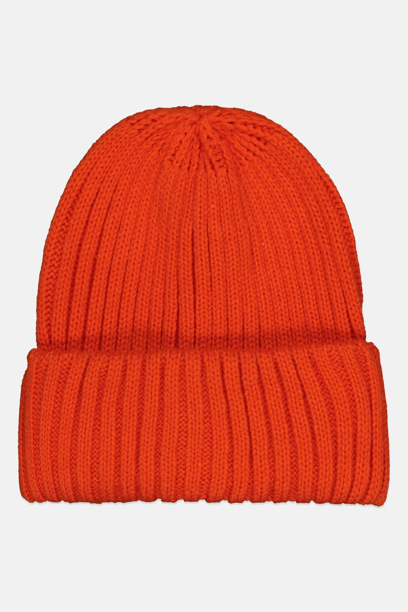 Reserved Women Crochet Beanie, Orange - Image 1