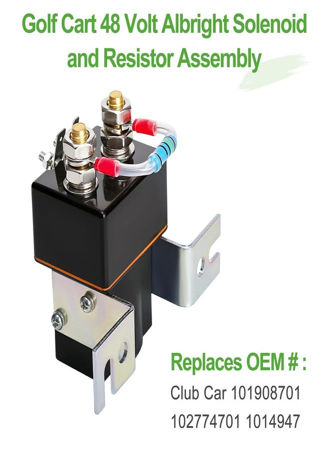 10 ال 0 ال مجموعة صمام الملف اللولبي والمقاومة Albright 10L0L 48V لعربة الجولف، متوافقة مع عربات الجولف Club Car DS من موديل 1995 فما فوق وPrecedent من موديل 2004 إلى 2008. بديل للأرقام الأصلية التالية: 101908701 و102774701 و1014947 - Image 4
