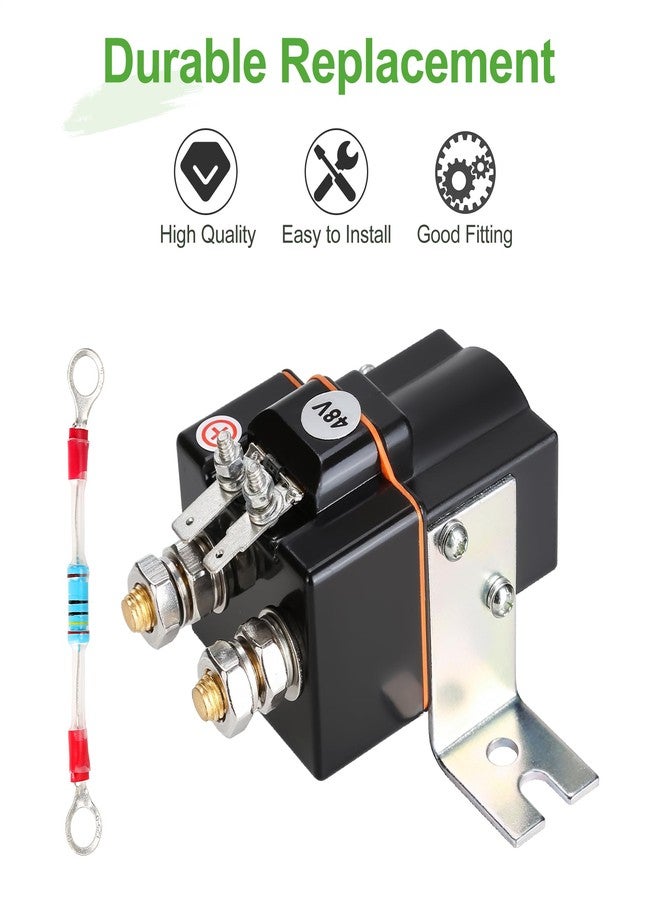 10 ال 0 ال مجموعة صمام الملف اللولبي والمقاومة Albright 10L0L 48V لعربة الجولف، متوافقة مع عربات الجولف Club Car DS من موديل 1995 فما فوق وPrecedent من موديل 2004 إلى 2008. بديل للأرقام الأصلية التالية: 101908701 و102774701 و1014947 - Image 3