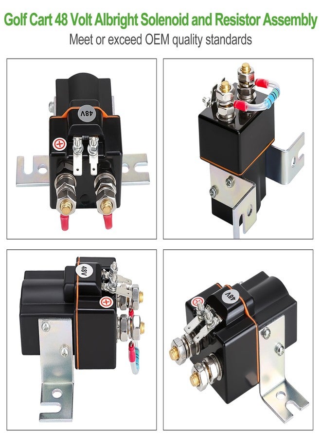 10 ال 0 ال مجموعة صمام الملف اللولبي والمقاومة Albright 10L0L 48V لعربة الجولف، متوافقة مع عربات الجولف Club Car DS من موديل 1995 فما فوق وPrecedent من موديل 2004 إلى 2008. بديل للأرقام الأصلية التالية: 101908701 و102774701 و1014947 - Image 5
