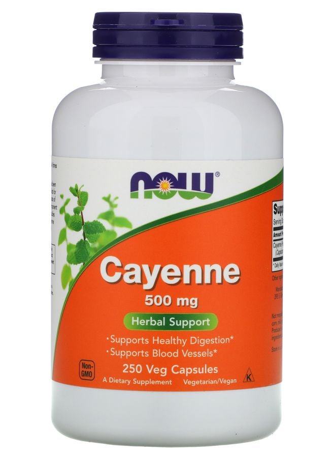 now Cayenne 500 mg 250 Veg Capsules