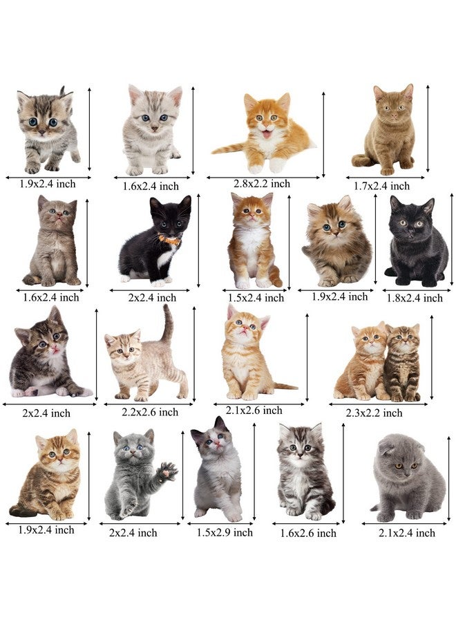 اوموني 36 قطعة من زينة كب كيك على شكل قطة صغيرة لطيفة لتزيين حفلات أعياد الميلاد والقطط الصغيرة ومستلزمات حفلات استقبال المولود - Image 5