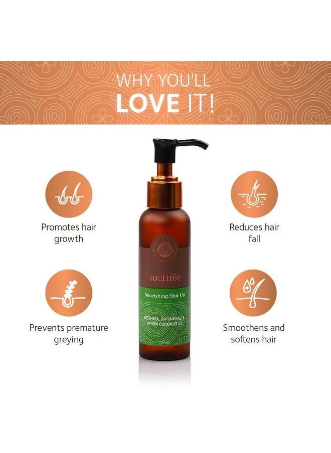 SOULTREE Nourishing Hair Oil With Methika Bhringraj & Virgin Coconut Hair Oil 120 Ml  - Image 4