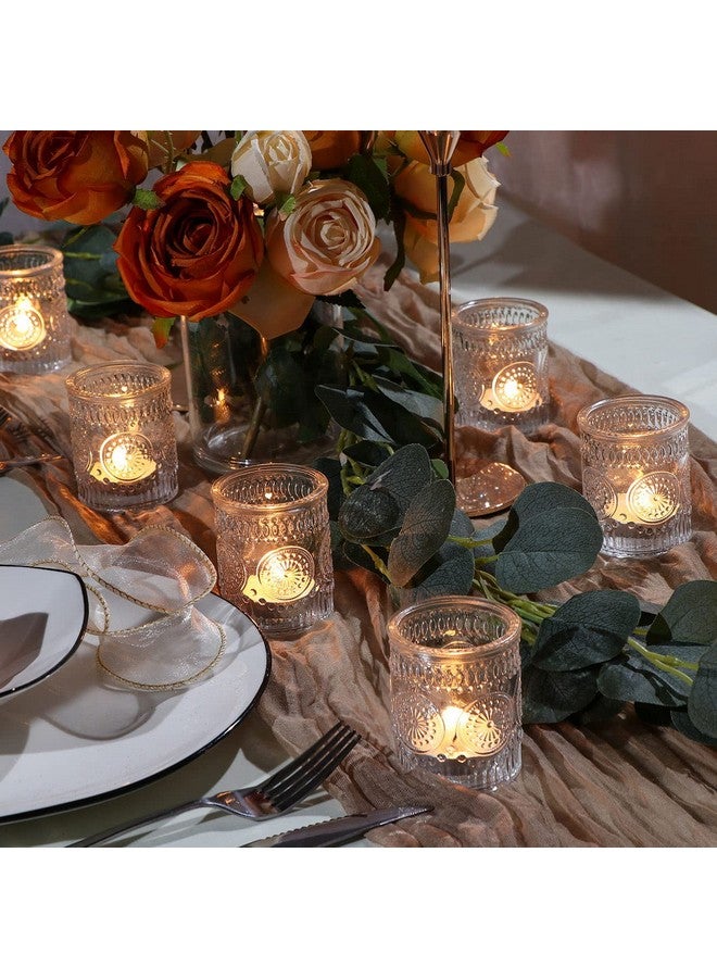 Devi DEVI 24pcs Clear Glass Votive Candle Holders, Vintage Candle Holder for Votives&Tea Lights&Floating Candles, Wedding Decorations for Receptions, Valentine Wedding Centerpieces Table Decoration  - Image 3