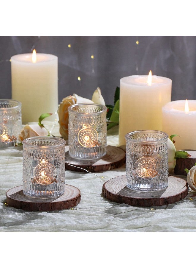 Devi DEVI 24pcs Clear Glass Votive Candle Holders, Vintage Candle Holder for Votives&Tea Lights&Floating Candles, Wedding Decorations for Receptions, Valentine Wedding Centerpieces Table Decoration  - Image 4