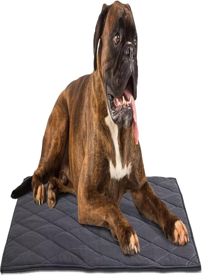 ROYALAY Chew Proof Dog Crate Pad Mat for Tough Dog, Indestructibl and Water Resistant Dog Mat for Aggressive Chewer, 18"x29" Durable Bed Mat Design for Dog Cage(18"x29", Black) - Image 1