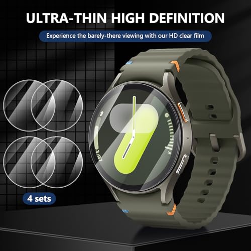 Suoman 4-Pack Screen Protector for Samsung Galaxy Watch 7/6/5/4 44mm, Tempered Glass Protectors Perfectly Fit for Galaxy 44mm Smartwatches - Image 3