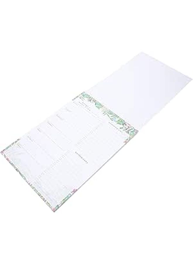 Magnetic Shopping List Notepad Fridge Memo Pad with Pen Holder Black - Image 1