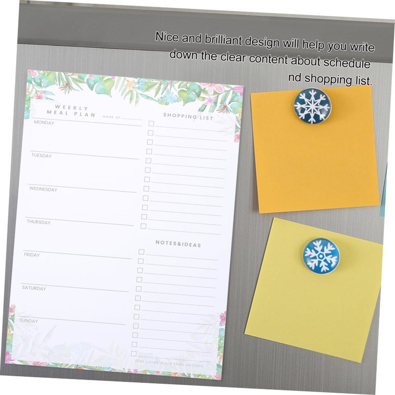 Magnetic Shopping List Notepad Fridge Memo Pad with Pen Holder Black - Image 5