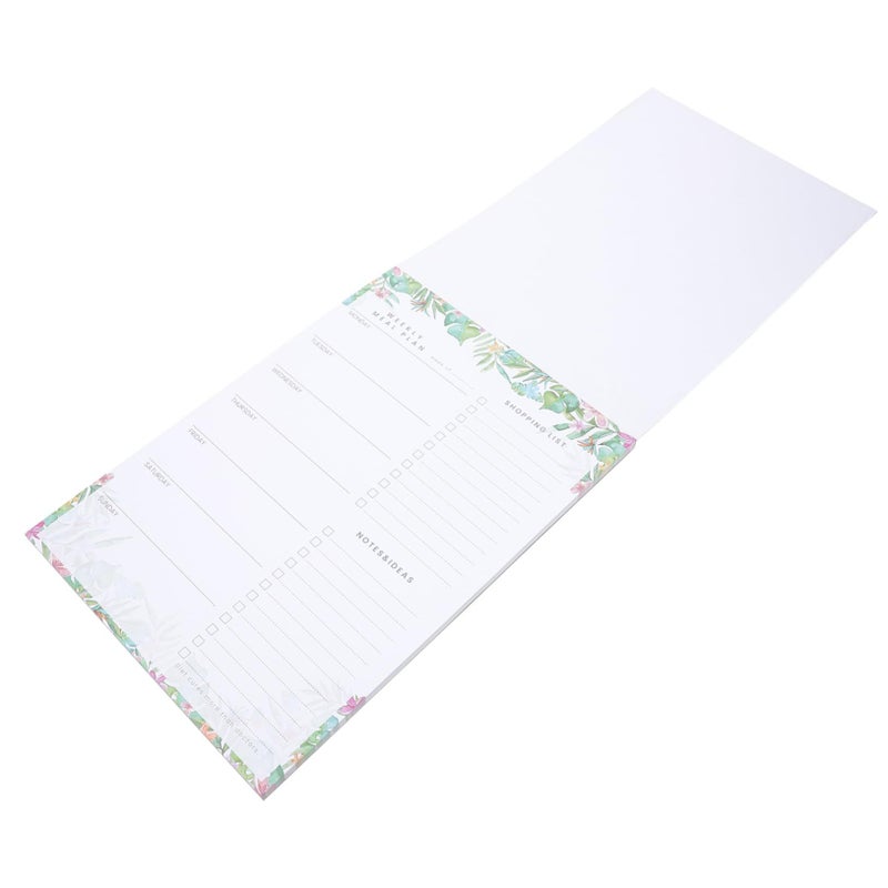 Magnetic Shopping List Notepad Fridge Memo Pad with Pen Holder Black - Image 2