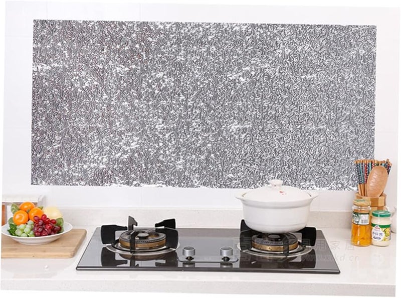 Self Adhesive Heat Resistant Aluminum Foil Stove Cabinet Kitchen Protector Sticker - Image 3