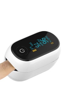 Pulse Oximeter, Blood Oxygen Meter Finger (SpO2) with Plethysmograph and Perfusion Index, Portable OLED Color Display