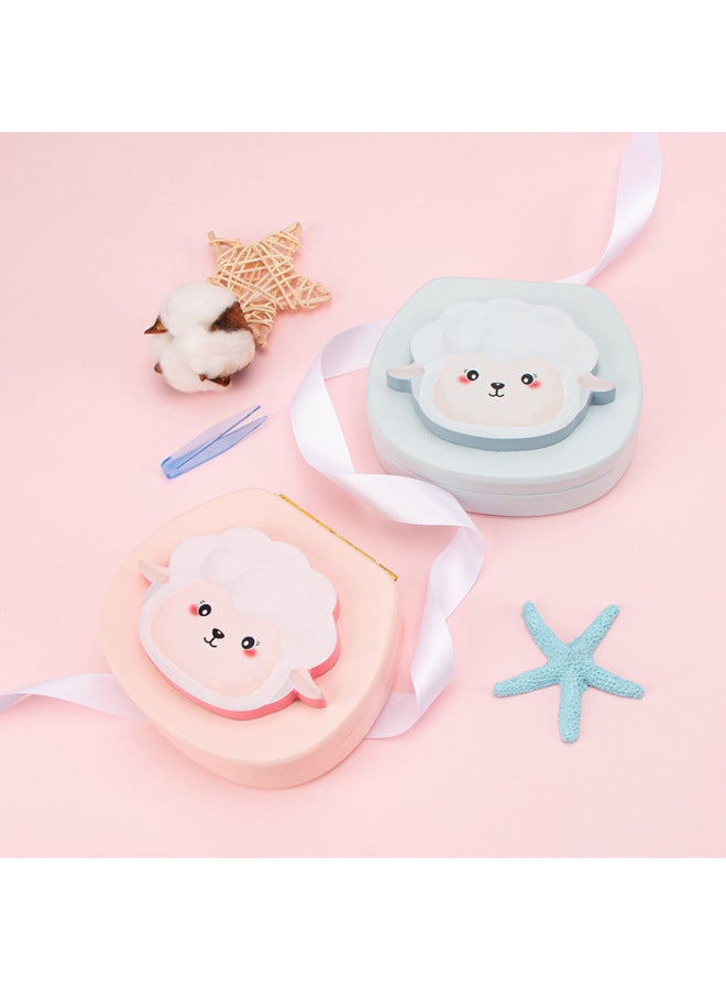 Baby Teeth Storage Box Children's Baby Teeth Commemorative Box Girl Baby Teeth Collection Fetal Hair Preservation Wooden Box Boy-Color:Blue-Zodiac Mouse  - Image 3