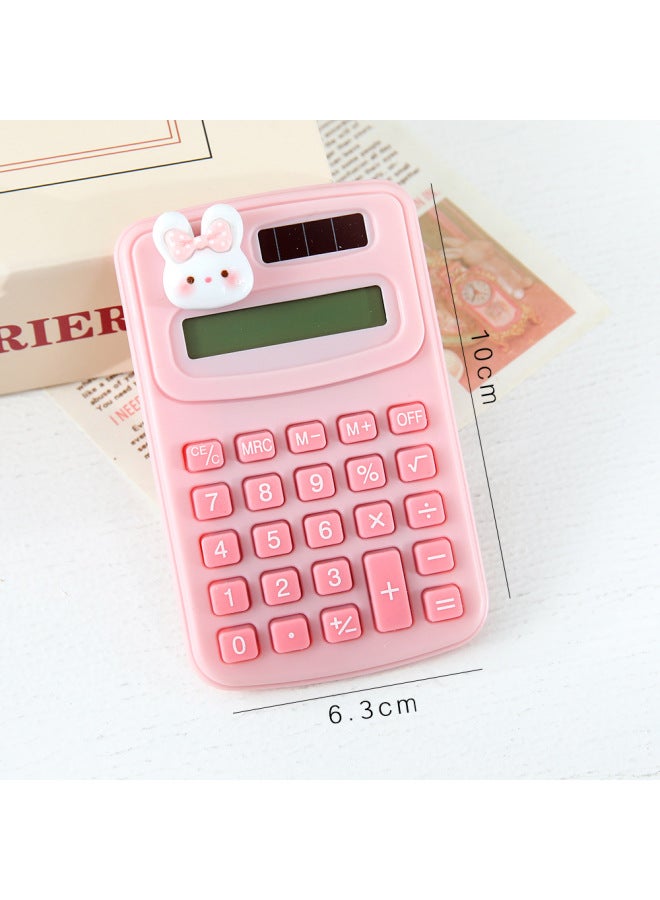 Cute Cartoon High-value Calculator For Students, Portable Computer, Mini Bunny And Bear Study Stationery
