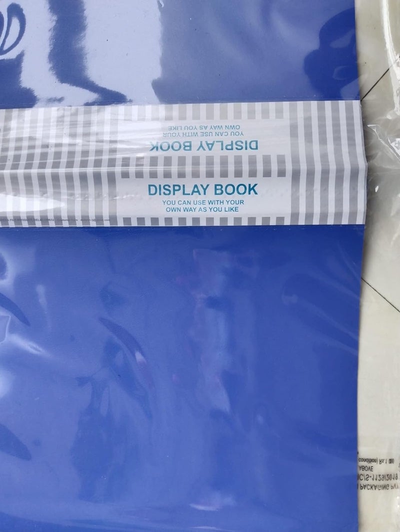 Peeplvalue Display Book File Folder A5 Small Size Blue Color(Pack of 4 Pcs) (20 Pocket) - Image 5