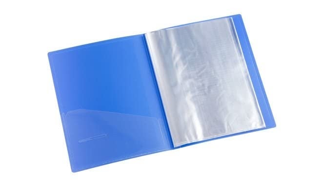 Peeplvalue Display Book File Folder A5 Small Size Blue Color(Pack of 4 Pcs) (20 Pocket) - Image 1