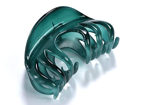 Youxuan 4 Inch Hair Claw for Women, Pretty Clip, Grip for Thick Hair, Niagara Blue - Image 4