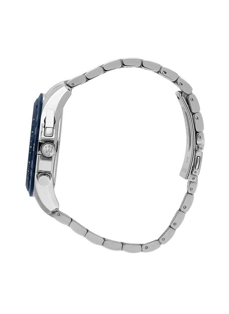 Maserati Men’s Traguardo Analog Quartz Blue Dial Stainless Steel Watch R8873612043 - 45mm  - Image 2