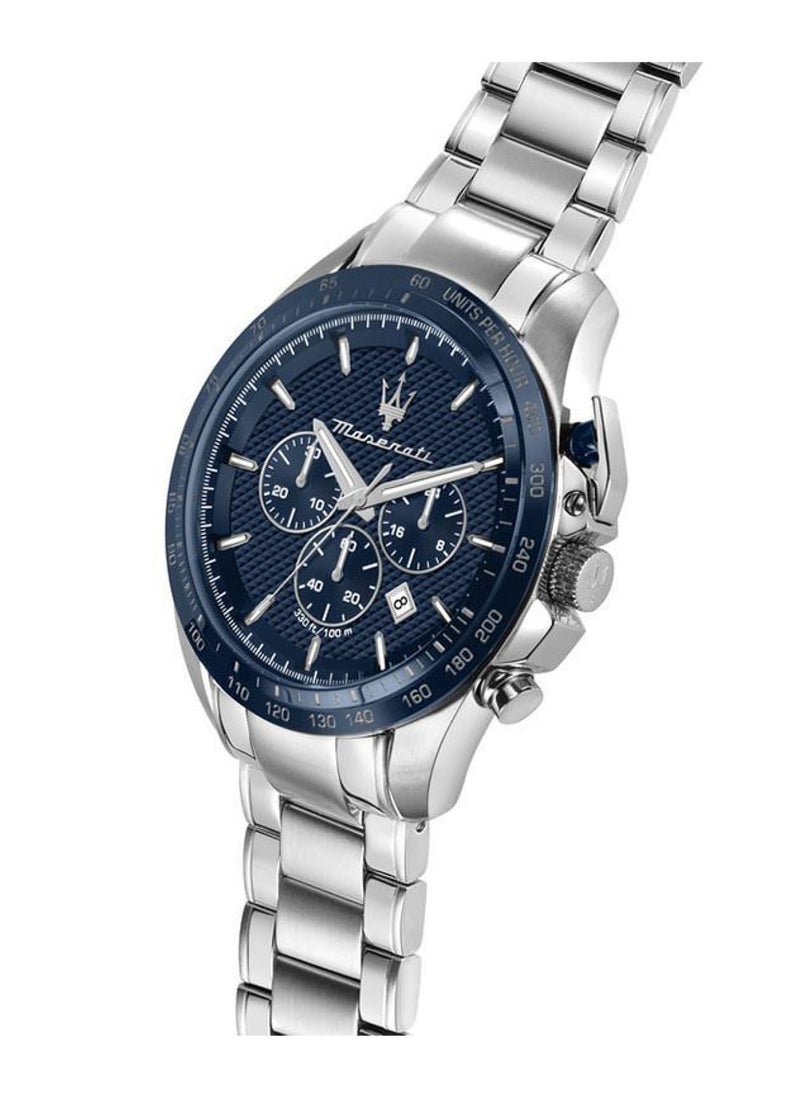 Maserati Men’s Traguardo Analog Quartz Blue Dial Stainless Steel Watch R8873612043 - 45mm  - Image 3
