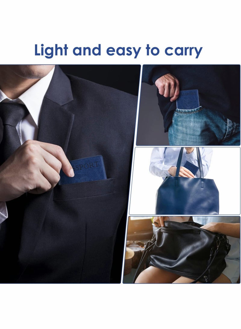 Barakah Passport Card Holder, PU Leather Passport Holder with Vaccine Card Slot, Waterproof, Passport Cover Case Protector for Women Men - Image 3