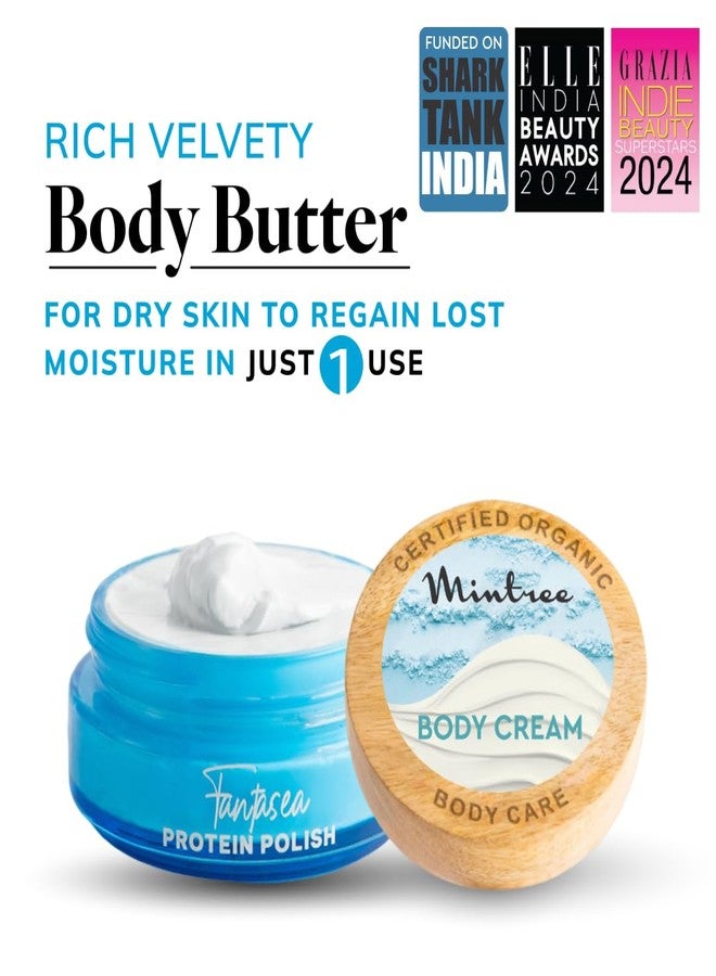 Mintree FantaSea Moisturizing Body Butter for Dry Skin with Up to 72-Hour Hydration, Tan Removal and Skin Repair | Softening and Nourishing Body Butter Cream for Women and Men | 150g - Image 2