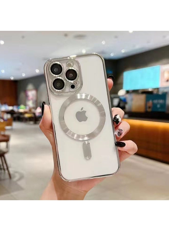 Protection Case With Magsafe For iPhone 16 Pro, Elegant Silver