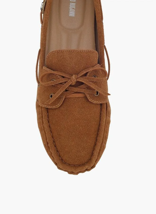 Renzo Ruganni Beige Women Lace-Up Moccasins for Women | Best Price UAE