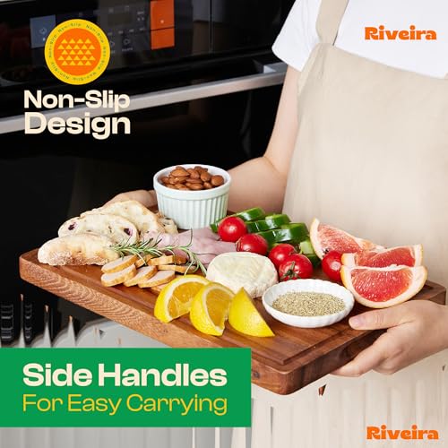 Riveira Walnut Cutting Board Set – Versatile And Durable: Set Of 3 Pcs Rectangular Wooden Cutting Board – Natural Wooden Cutting Boards For Kitchen – Complete Walnut Wooden Chopping Board - Image 5