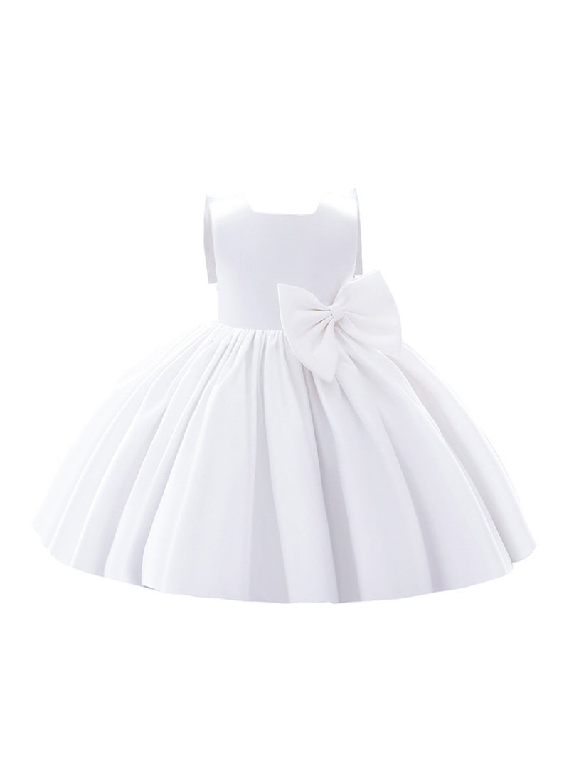 D'Daniela White Bow Dress - Image 1