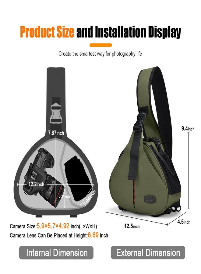 CADeN DSLR Camera Sling Bag Compatible for 1 Camera, 2 Lens, Tripod, Rain Cover (Canon Nikon Sony Pentax) - Image 4