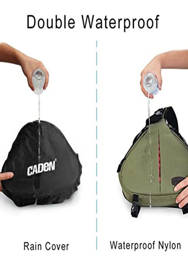 CADeN DSLR Camera Sling Bag Compatible for 1 Camera, 2 Lens, Tripod, Rain Cover (Canon Nikon Sony Pentax) - Image 5
