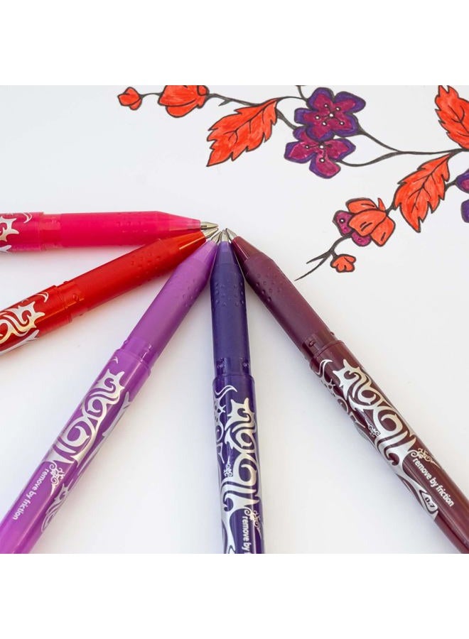 PILOT Frixion Heat/Friction Erasable Rollerball Pen FR7 - Medium Line 0.7mm Tip Nib - Bright Pillow Pack of 5 - Red, Orange, Pink, Light Blue & Lime Green - Image 4