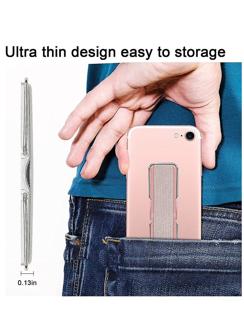 MUNTAQI Phone Grip, CISID Cell Phone Strap Stand for Back of Phone Loop Holder for Hand Compatible with iPhone, Samsung Galaxy and All Smartphones(Black,2 pcs) - Image 3