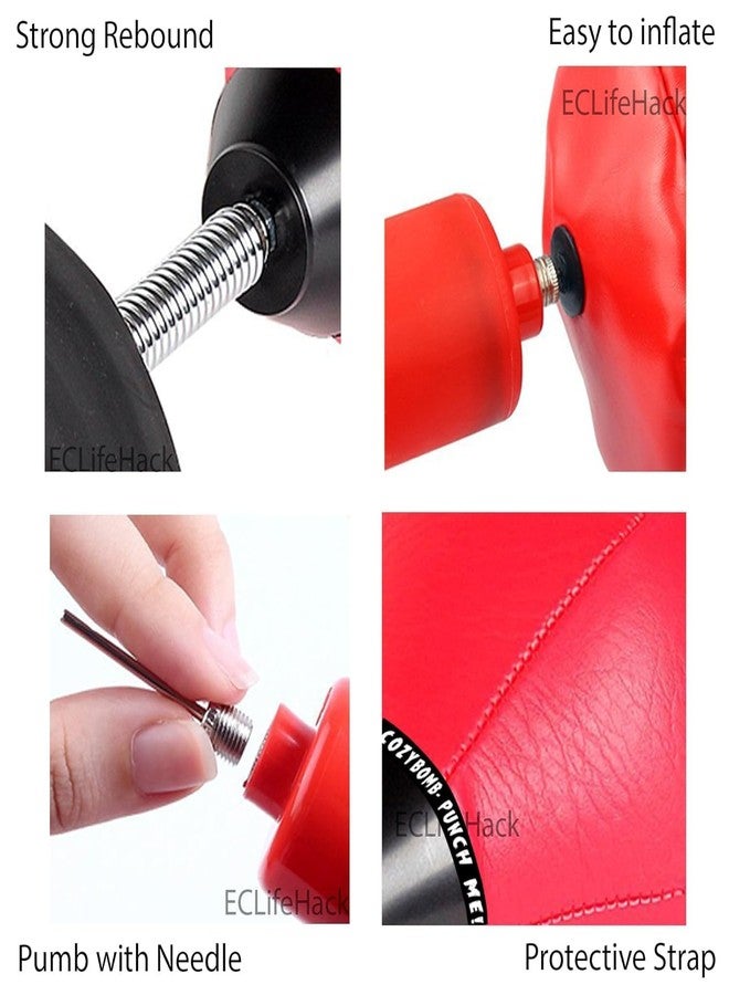 Sarjak Free Standing Desktop Punching Bag Stress Buster Relief with Stand Boxing Punch Ball with Suction Cup to Reflex Strain and Tension Toy's - Image 3