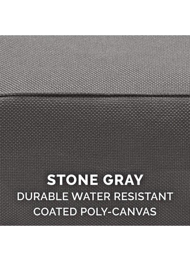 Furhaven - Replacement Dog Bed Cover WaterResistant Indoor/Outdoor Logo Print Oxford Polycanvas Mattress, Washable  Stone Gray, Medium - Image 1