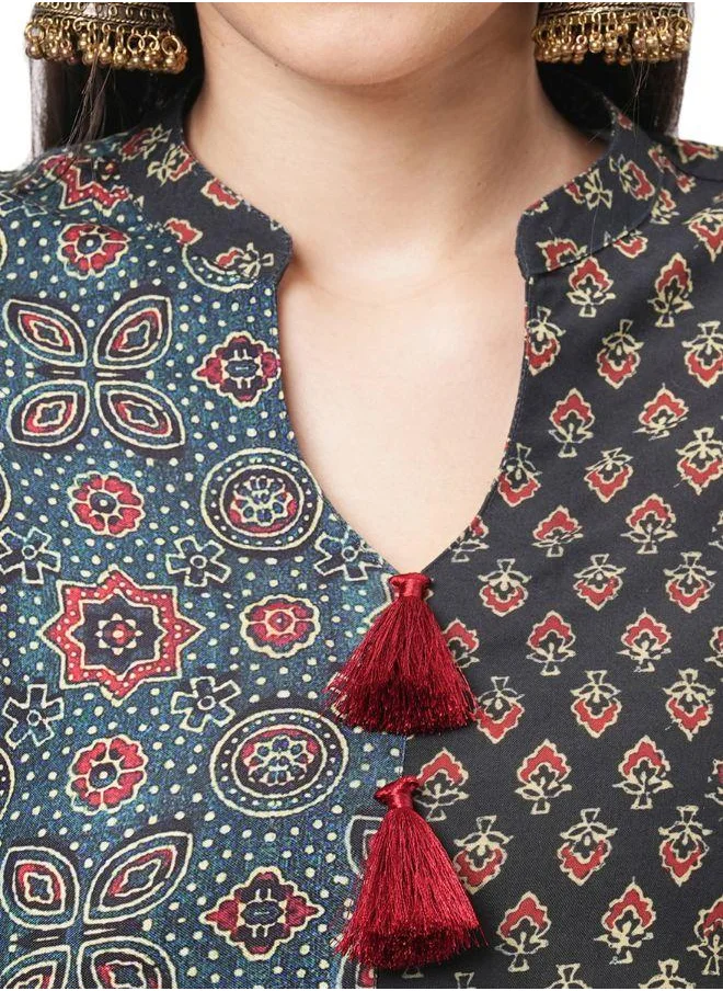 #Be Multi Print Flared Kurti