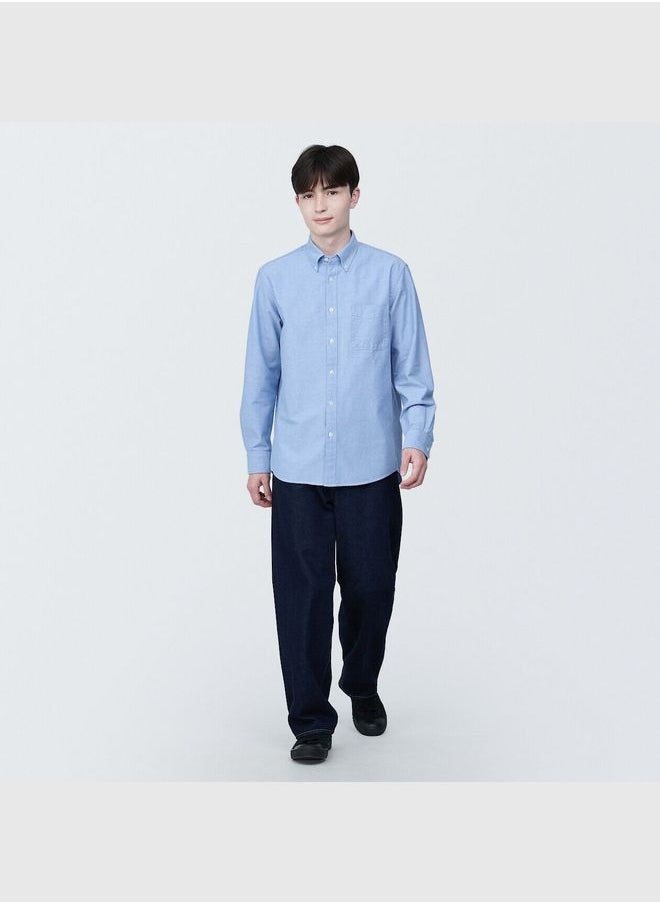 MUJI Washed Oxford Button Down Long Sleeve Shirt  - Image 2