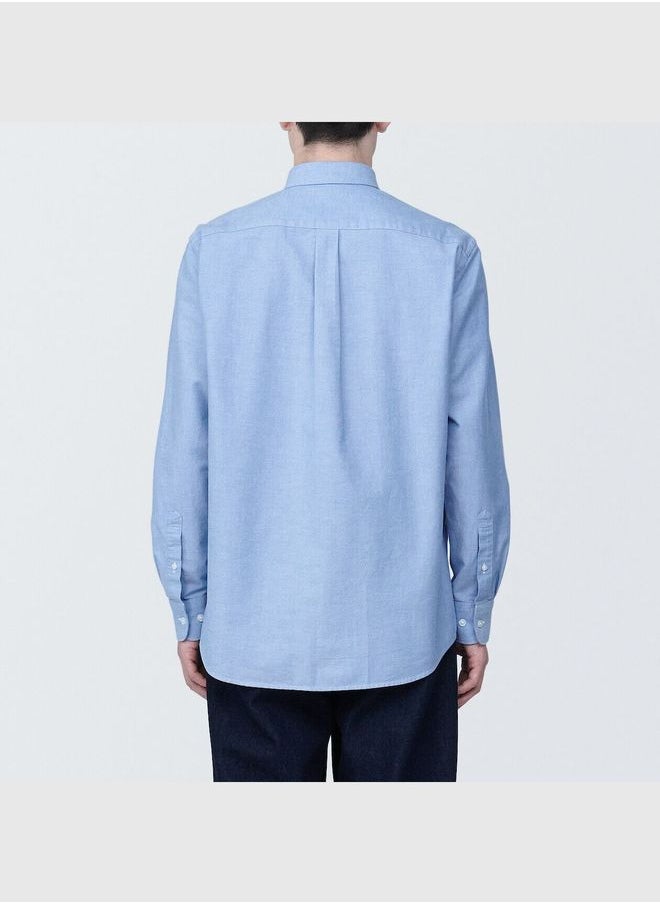 MUJI Washed Oxford Button Down Long Sleeve Shirt  - Image 4