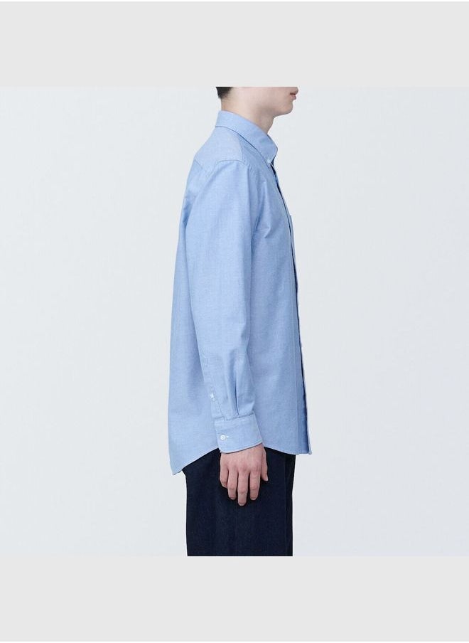 MUJI Washed Oxford Button Down Long Sleeve Shirt  - Image 3