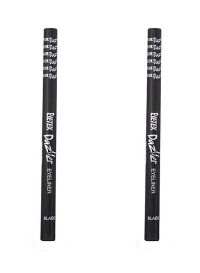 Dazller Black Eyeliner Pen, Fine Tip, Long-Lasting (Black, Pack of 2) - Image 1