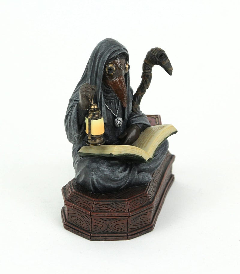 Veronese Design 5 1/8"" Mortician Apothecarius Steampunk Plague Doctor Resin Sculpture Handpainted Figurine - Image 3